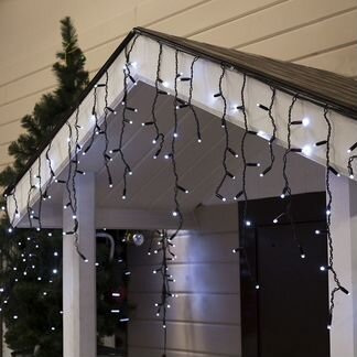 Гирлянда бахрома уличная LED толстый провод 5м