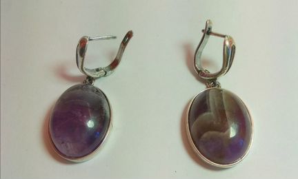 Комплект с аметистом, р-р 17,5