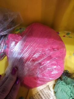 Кинетический песок, 5 цветов + много формочек