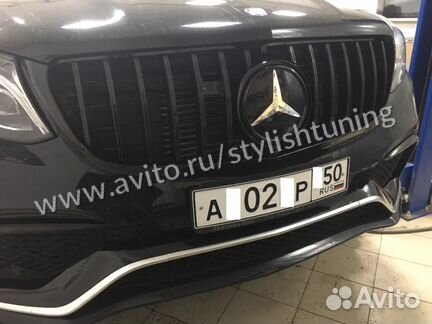 Решетка радиатора AMG Mercedes GLS X 166 GT дизайн