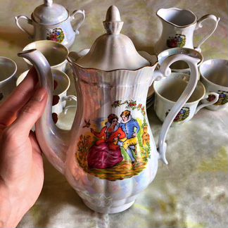 Кофейный сервиз (новый) перламутровый