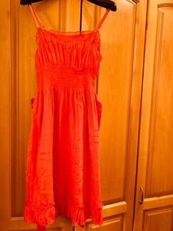 Сарафан-Платье шёлк красный новое S