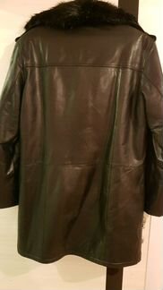 Кожаная утеплённая куртка