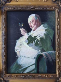 Картина пьющий монах Dom Perignon