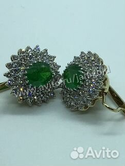 Золотые серьги с бриллиантами