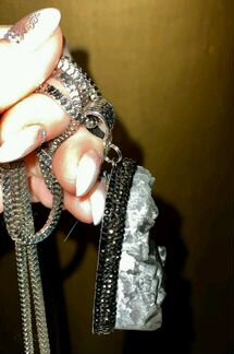 Кулон флюарит друза