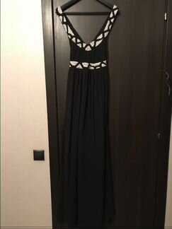 Платье вечернее в пол чёрное ручная работа