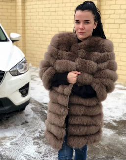 Шуба мех песца