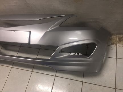 Бампер Хендай Солярис серебристый