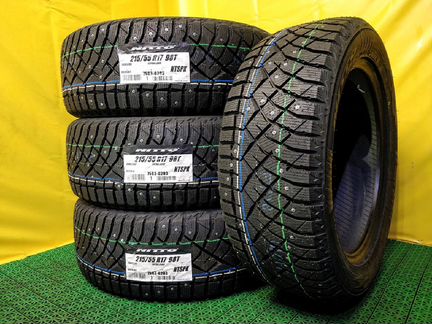 Pезина 215/55 R17 зимняя шипы Nitto новая