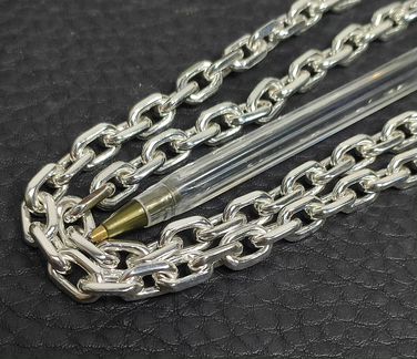 Серебряная цепь, якорная, 68,8 грм, 62 см