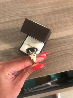 Кольцо турмалин бриллианты золото