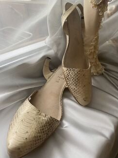 Новые Летние туфли из натуральной кожи питона